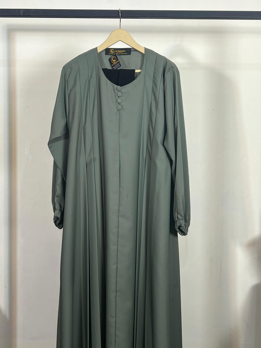 Nida platted frock abaya