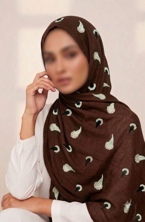 Embroidered Lawn Hijab