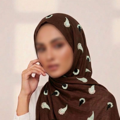 Embridered Lawn Hijab