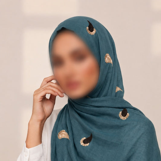 Embridered Lawn Hijab