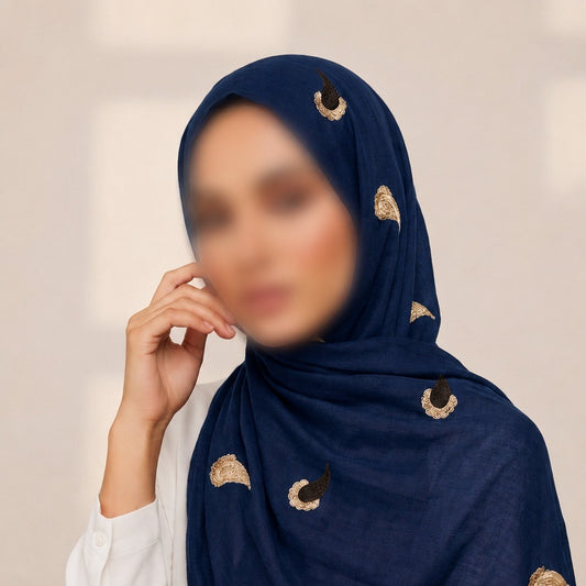 Embridered Lawn Hijab
