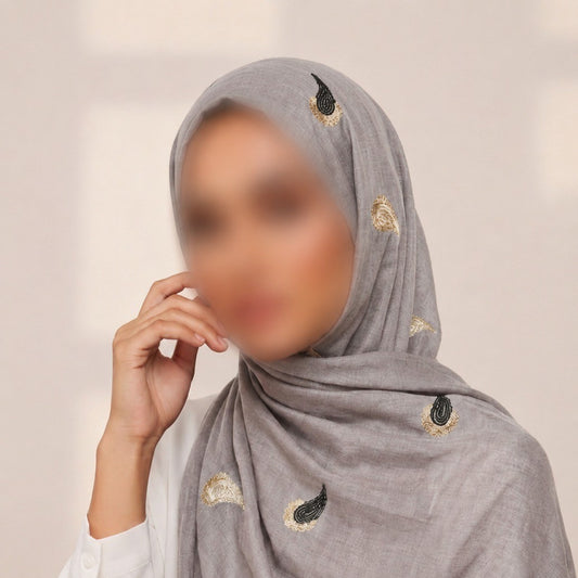 Embridered Lawn Hijab