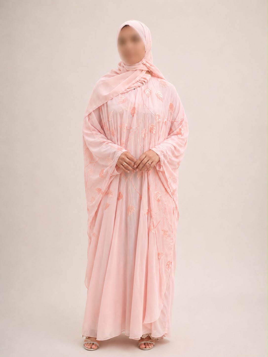 Embroidered Chiffon Abaya
