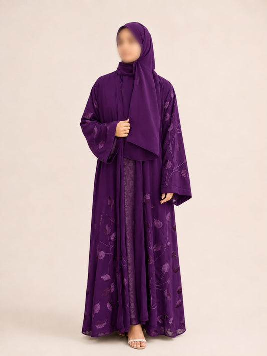 Embroidered Chiffon Abaya
