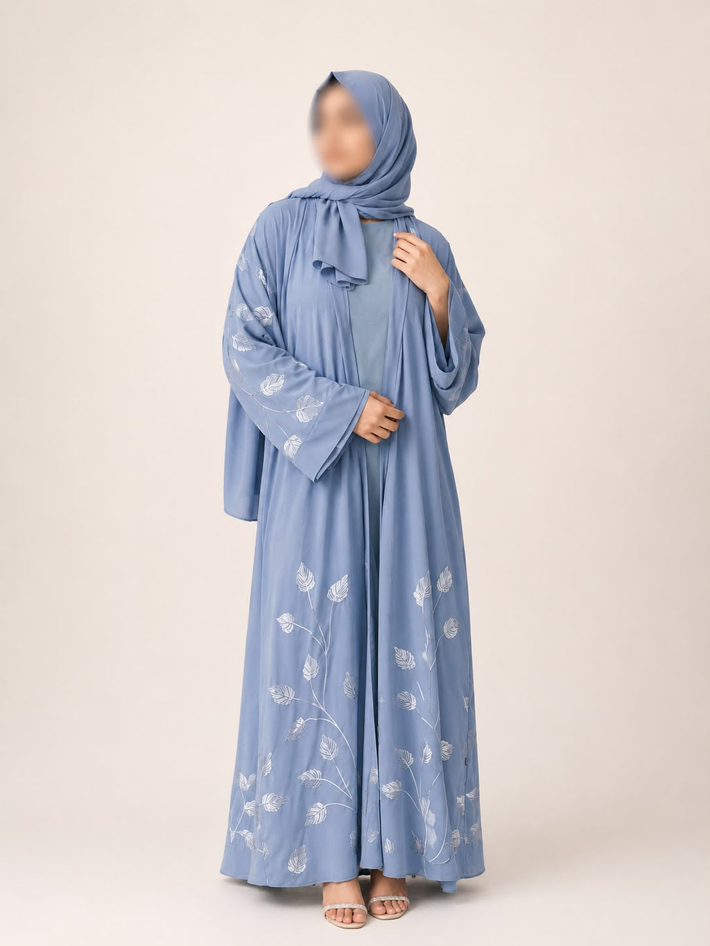 Embroidered Chiffon Abaya