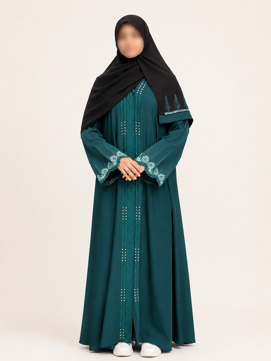 Embroidered Chiffon Abaya