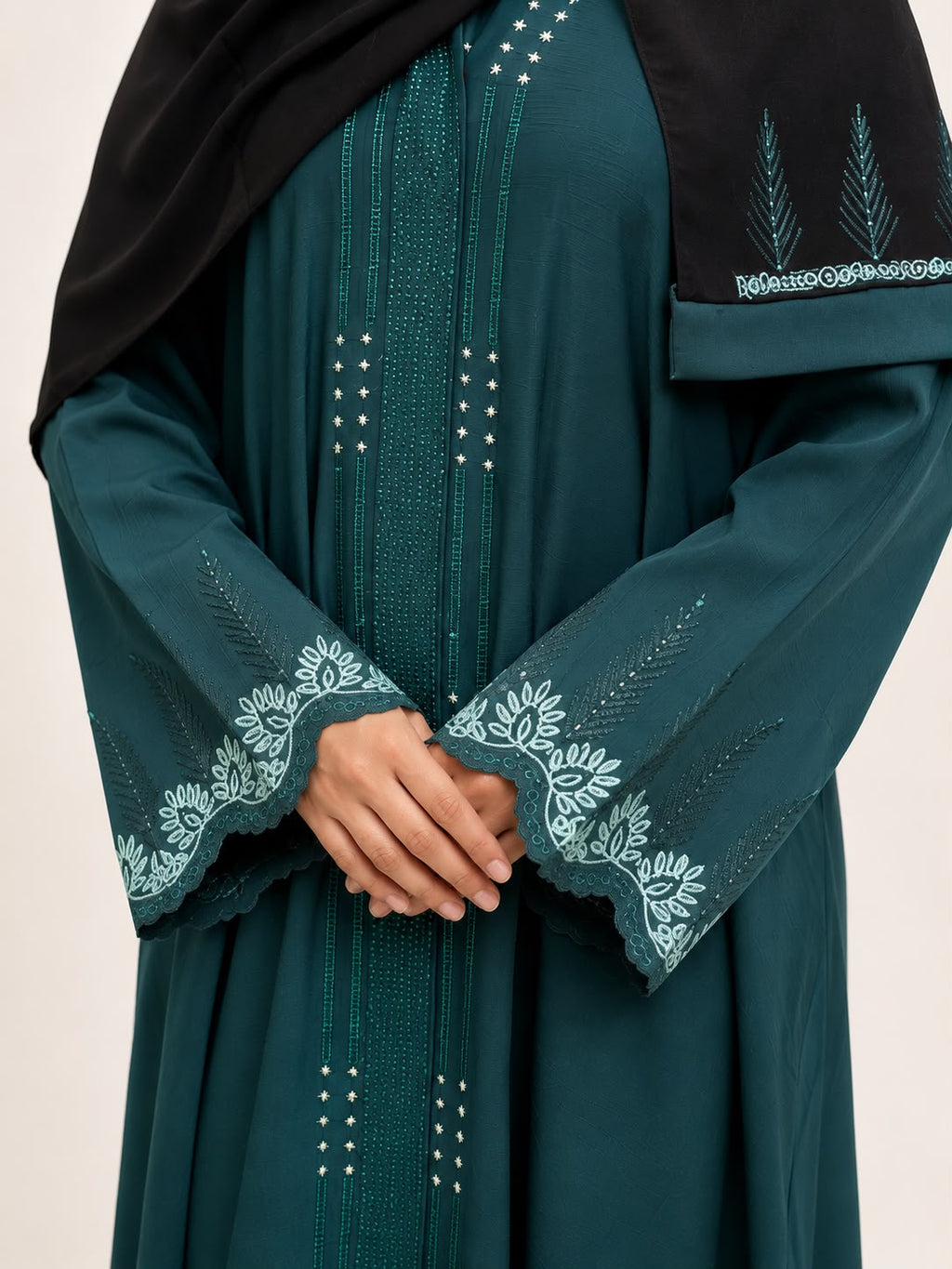 Embroidered Chiffon Abaya