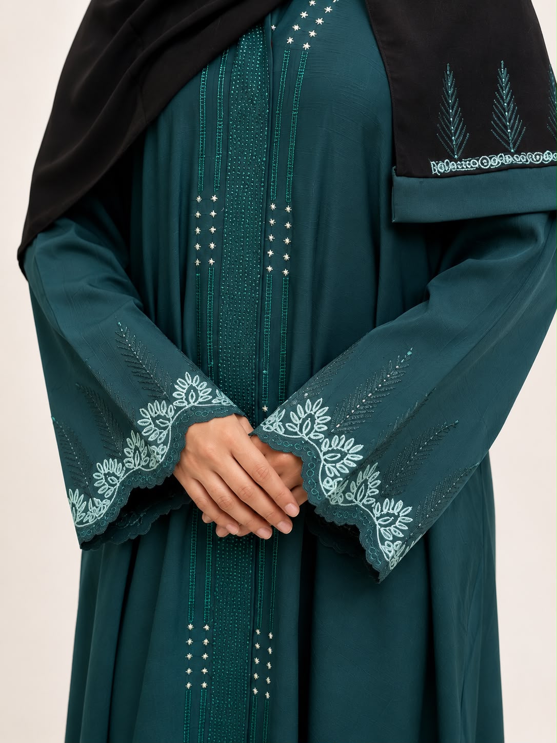 Embroidered Chiffon Abaya