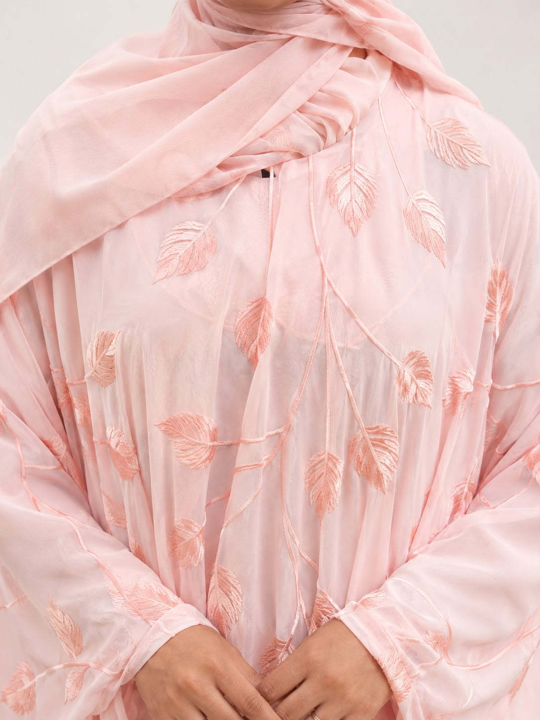Embroidered Chiffon Abaya