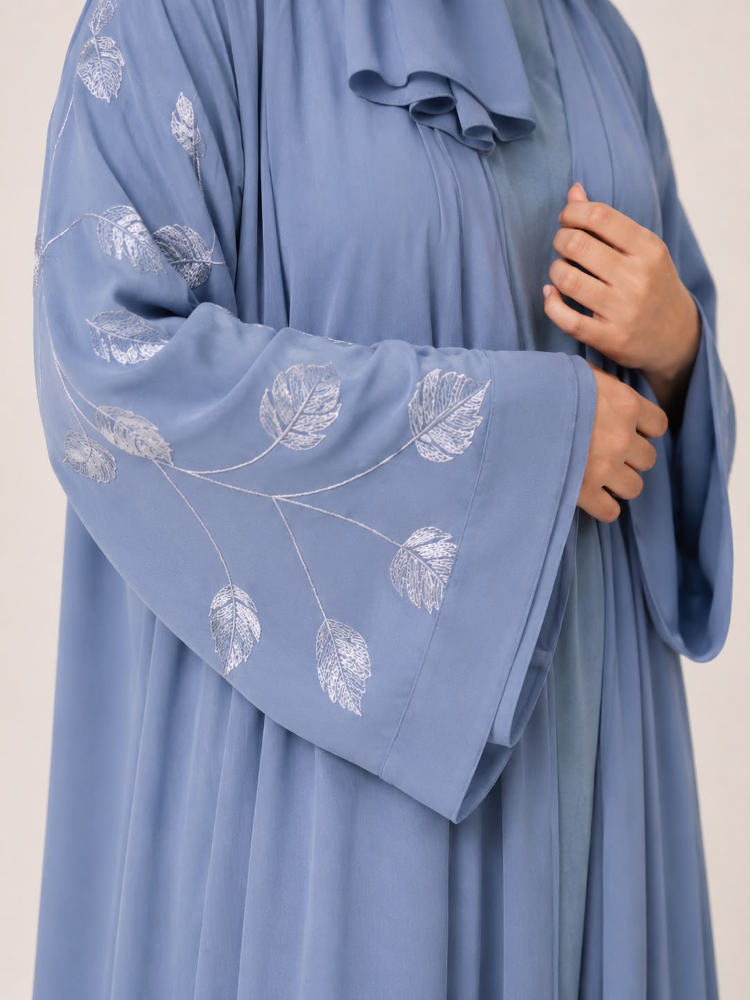 Embroidered Chiffon Abaya