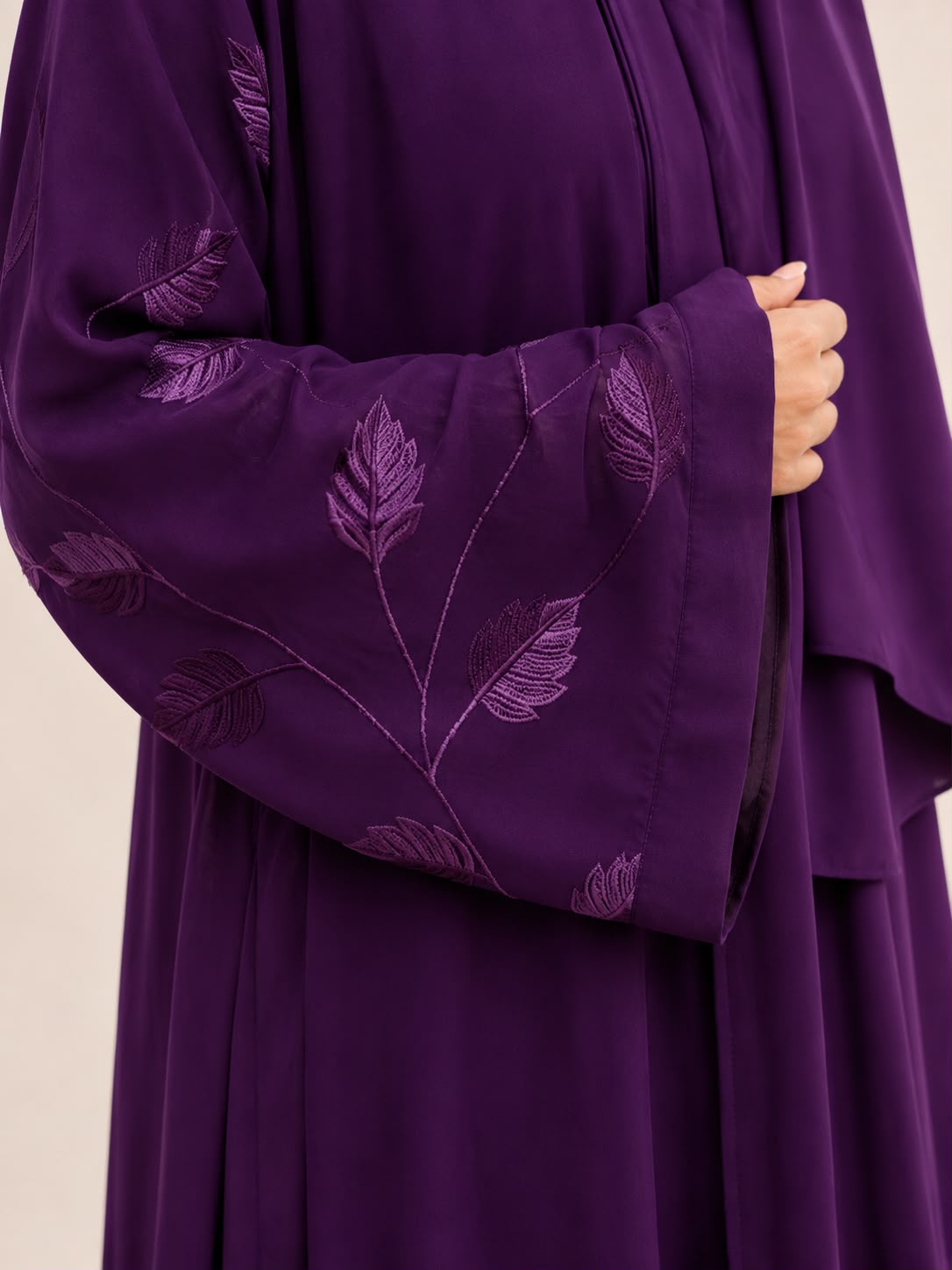 Embroidered Chiffon Abaya